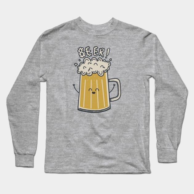 Beer! Long Sleeve T-Shirt by Zachterrelldraws